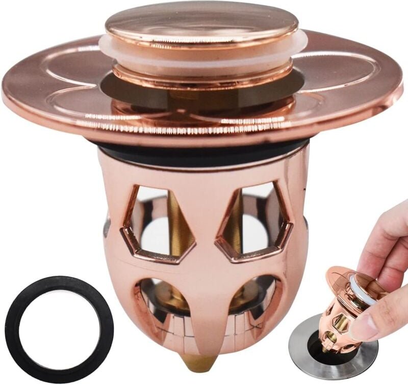 Ersandy - Pop-Up-Spülbeckenstopper, Push-Typ-Spülbeckenstopper, Spülbeckenstopper, Anti-verstopfter Abflussfilter, Badez...