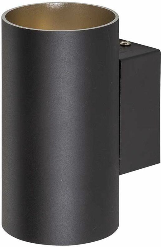 Wandlampe Spotleuchte led Flur Spiegel Lampe mit up down, Metall schwarz, 1x led 1x 9W 1x 750 lm, HxB 15x8 cm