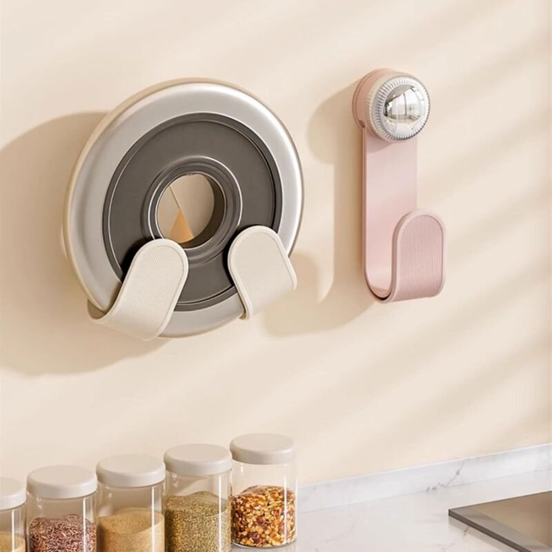 Set mit 2 Saugnapf-Deckelhaltern für Töpfe, Pfannen, Deckel, Gläser und Schneidebretter, Küchenorganizer, einfach zu mon...