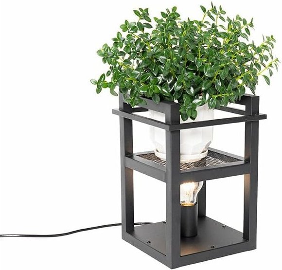 Industrielle Tischlampe schwarz - Cage Rack