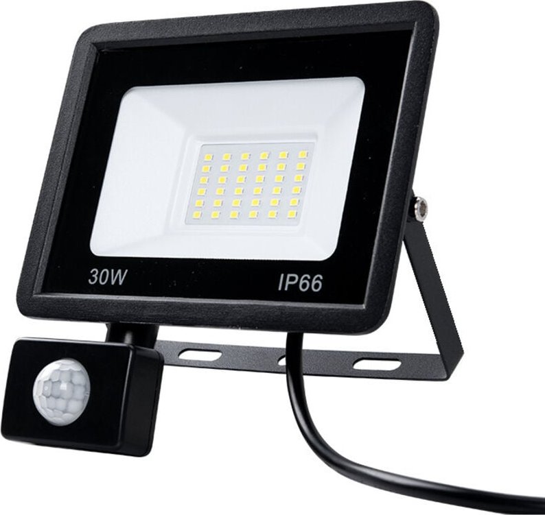 30W LED Außenflutlicht Bewegungsmelder, 3000LM 6000K Kaltweiß LED Außenstrahler mit Sensor, IP66 Wasserdichte Außensiche...