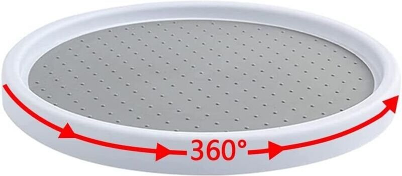 25 x 25 x 3,1 cm, 2 Stück drehbares Gewürzregal, Drehteller für Gewürze und Soßen, Küchenaufbewahrung, multifunktionaler...