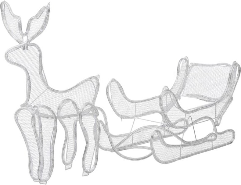 LED-Rentier mit Schlitten und Mesh 432 LEDs Vidaxl