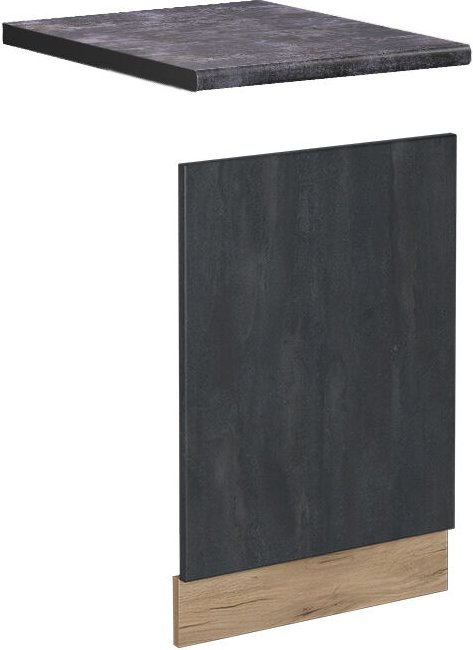 Vicco - Küchenmöbel R-Line, Schwarz Beton, 45 cm ap Anthrazit