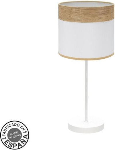 Cloe Tischleuchte 1xe14 weiß/weiß-helles Holz 42x18x18 cm