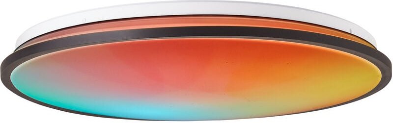 Brilliant - Heida led Deckenaufbau-Paneel 48cm schwarz, Metall/Kunststoff, 1x 30 w led integriert, (Lichtstrom: 3000lm, ...