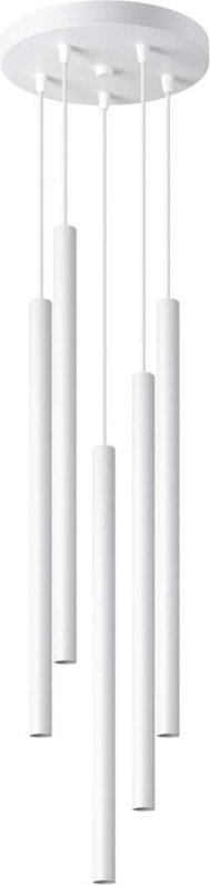 Sollux Pastelo Moderne Cluster-Hänge-Deckenleuchte Weiß 5x G9