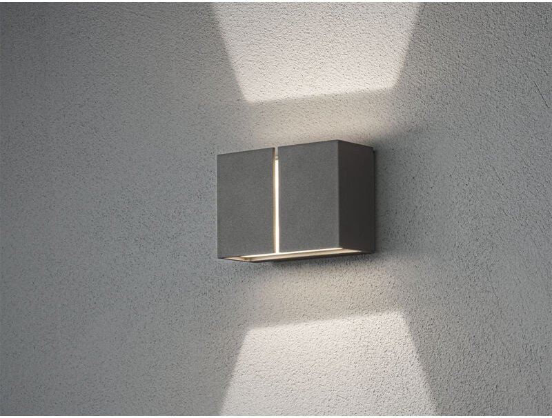 Konstsmide - led Außenwandleuchte pavia aus alu in Anthrazit Up and Down, IP54 ,11,5cm hoch