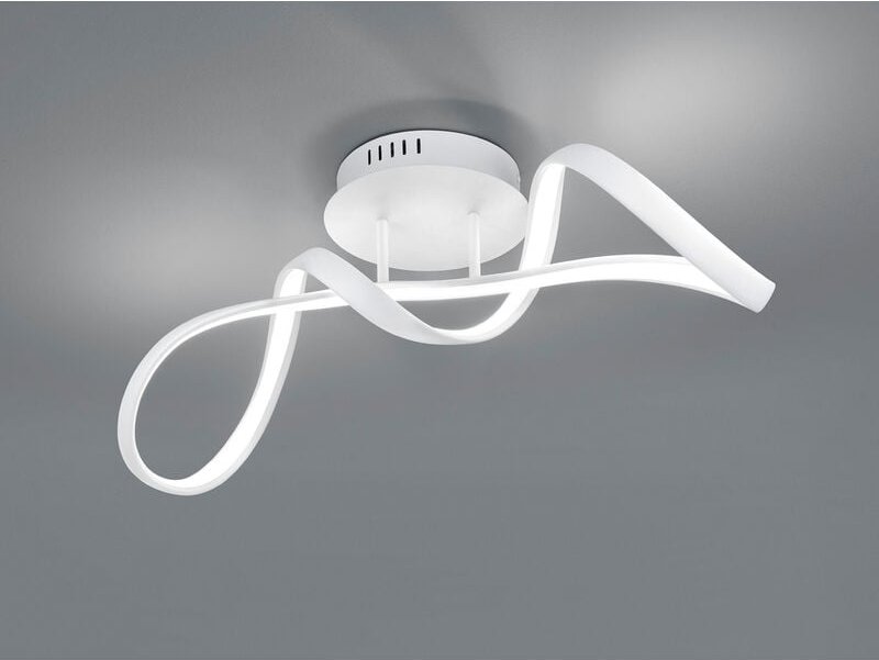 LED Deckenleuchte PERUGIA Metall Weiß matt 3 Stufen Dimmer, Breite 60cm