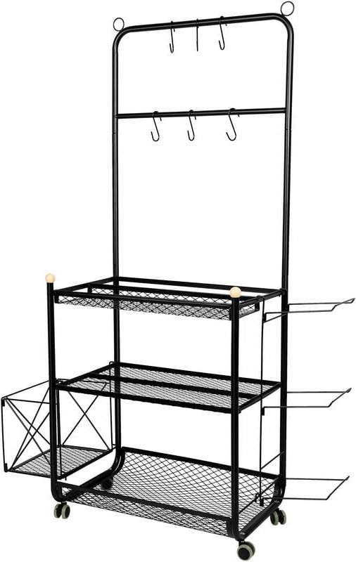 Haloyo - Garage Rack Rolling Ball Aufbewahrung,Sports Storage Organizer for Garage, Aufbewahrungswagen mit Haken und Kör...