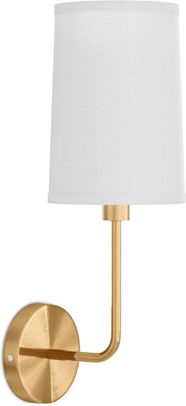 Wandleuchte – goldfarben mit Stofflampenschirm – Miu Gold