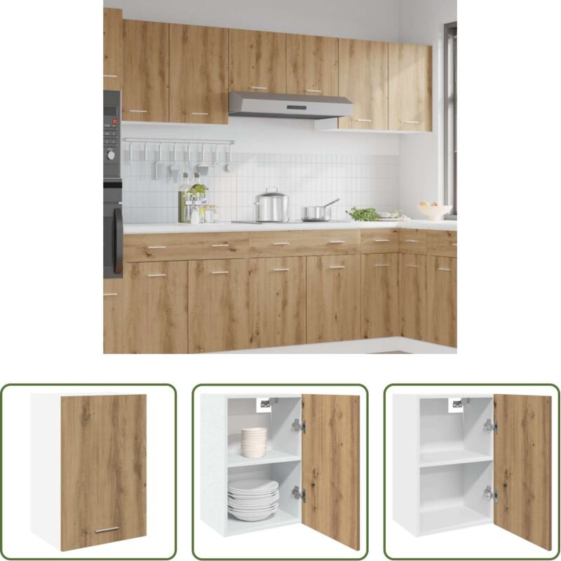 Küchenmöbel - Hängeschrank Lyon Artisan-Eiche 40x31x60 cm Holzwerkstoff