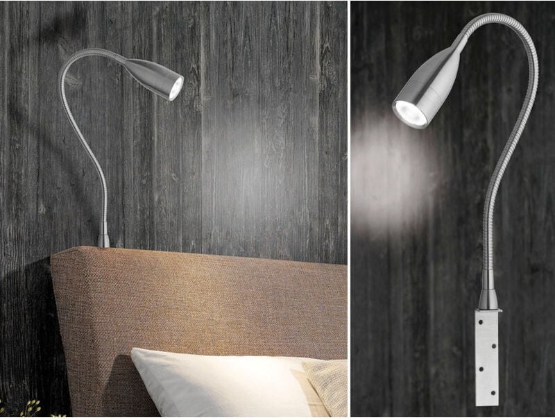 Fischer&honsel - led Leseleuchte sten dimmbar, Bettleuchte zum Anschrauben, Breite 4cm