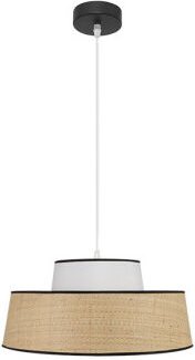Fabrilamp - Verstellbare Pendelleuchte Jia 1 Licht Natur/Weiß