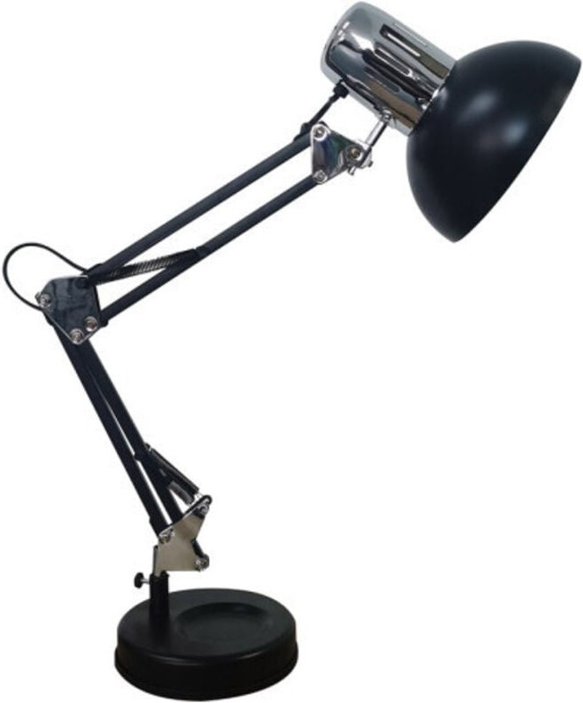 Fabrilamp - rutilo Schwarz/Chrom 57x39x15 Cm Gelenk-Schreibtischlampe