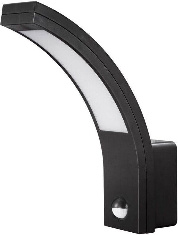 LED-Wandleuchte Außensensor IP54 kaltschwarz Matel