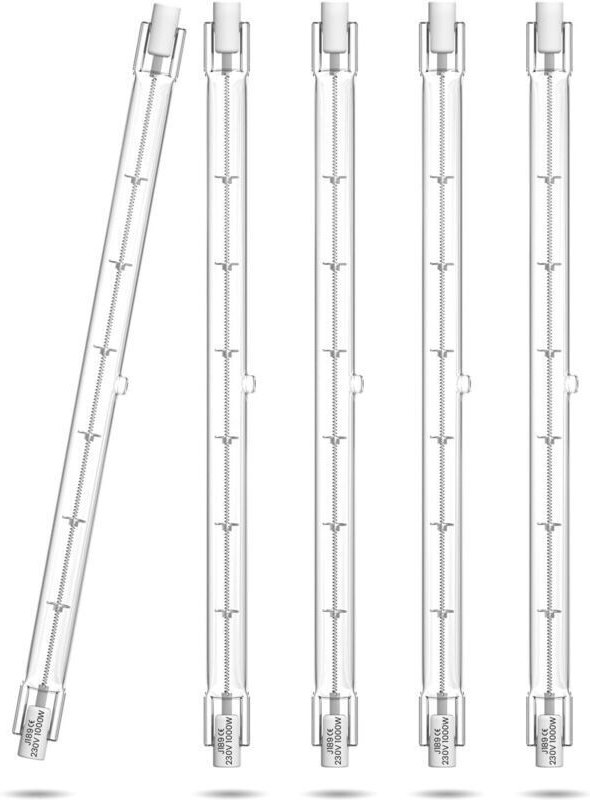 R7s 189mm 1000W Lineare Halogenlampe 16000 Lumen Warmweiß 2800K Typ J Dimmbare Doppelend-Projektorlampe für Deckenleucht...