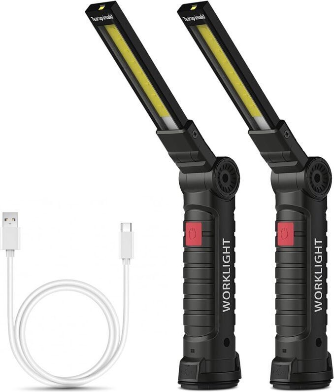 Memkey - Coquimbo Herrengeschenk, Taschenlampe wiederaufladbar, Arbeitsleuchte, COB-Taschenlampe, Werkstattlampe mit Mag...