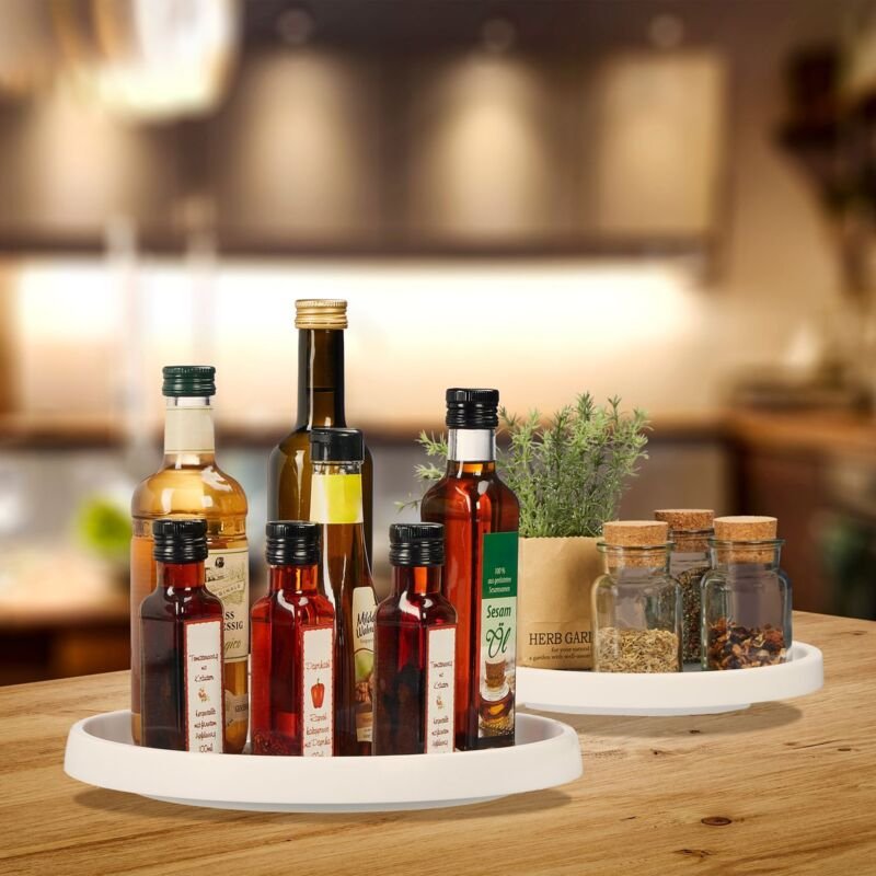 Drehbares kuhlschrank organizer set 2 teilige kunststoffschalen