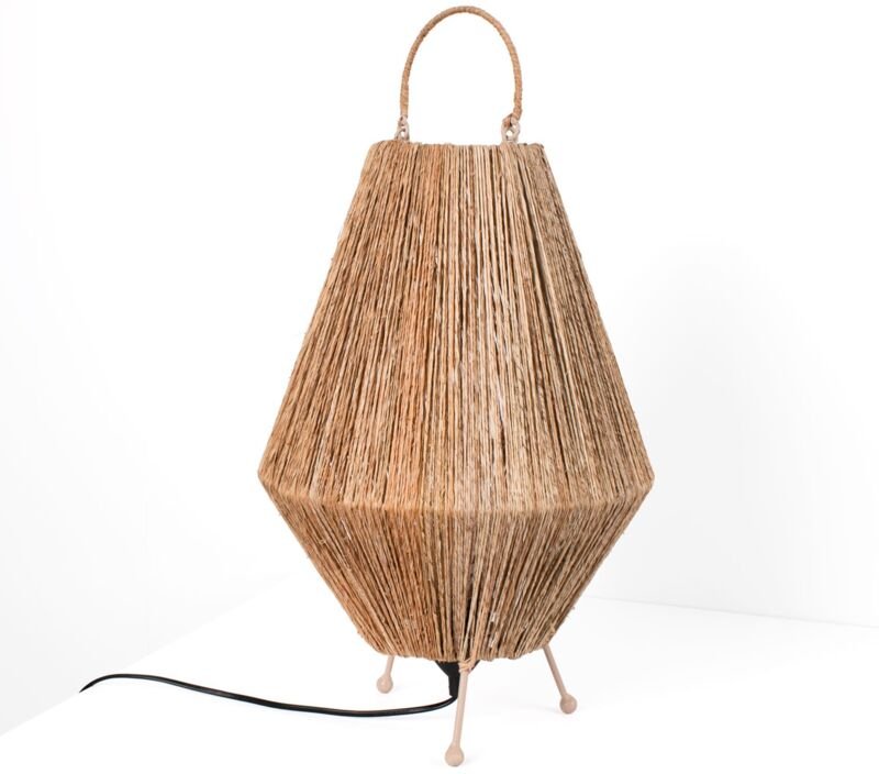 Barcelona Led - Rustikale Jute-Tischleuchte "Ross" - E27