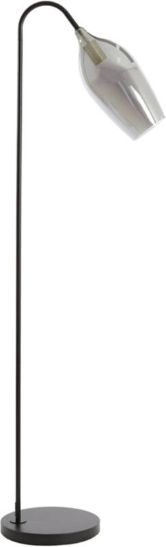 Light & Living - stehlampe - Lukaro - schwarz - glas metall -