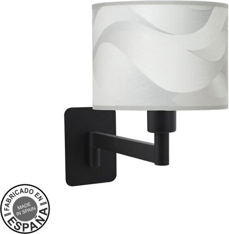 Wandleuchte modisch 1xe14 schwarz/graue Welle 26x17x28 cm