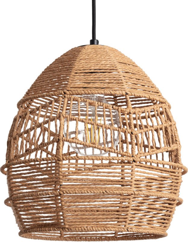 Pendelleuchte aus geflochtenem Papier Beyawo Natürlich