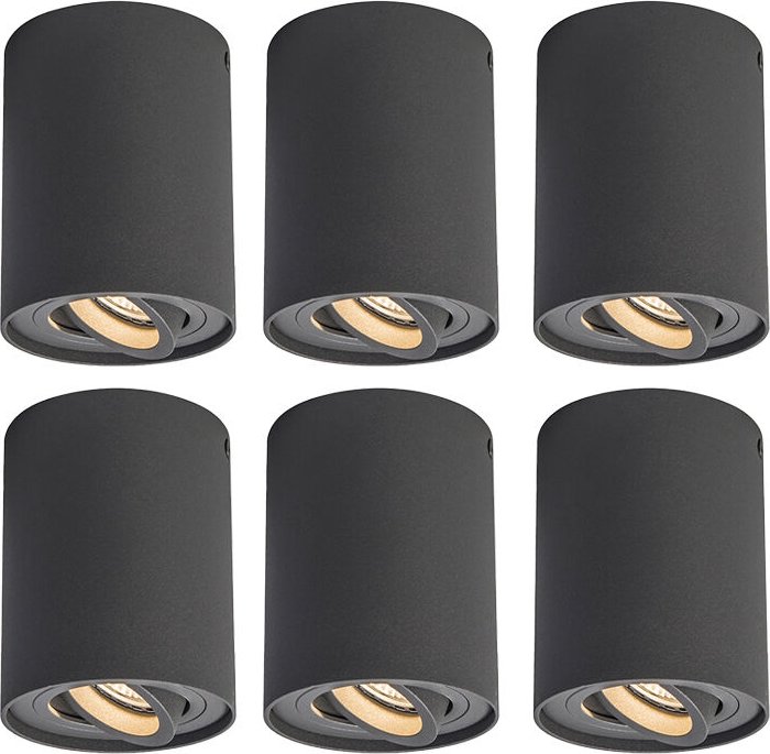 6er-Set Strahler dunkelgrau dreh- und schwenkbar - Rondoo up