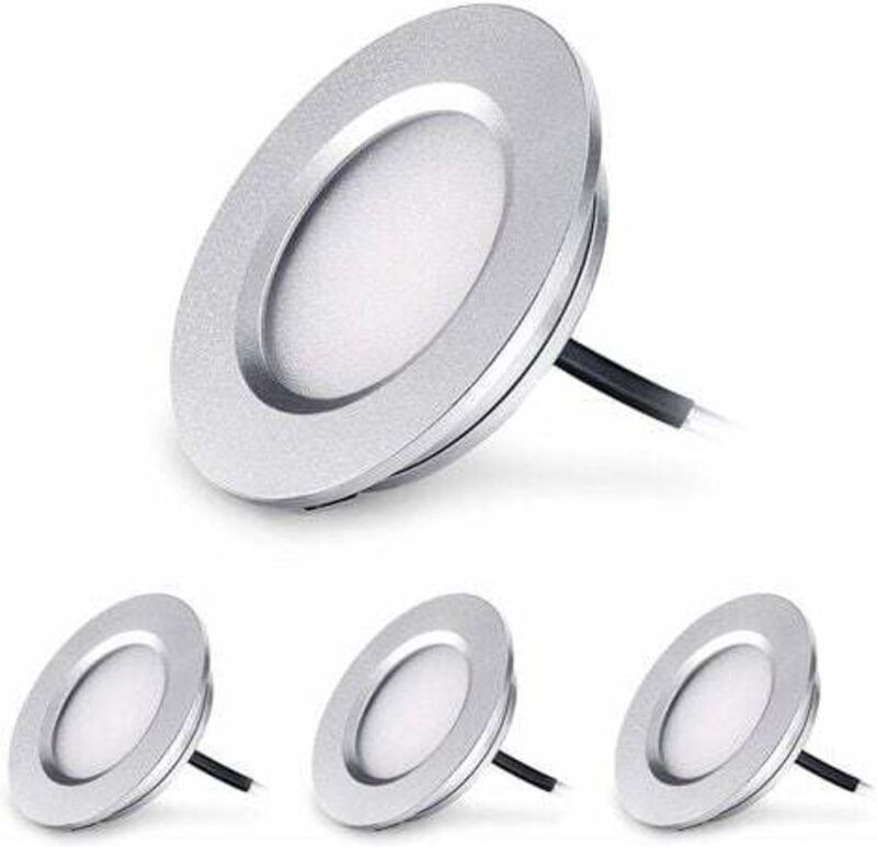 LED Einbaustrahler Extra Flach 3W 12V LED Deckeneinbaulampe Rund Dimmbar 240 Lumen Warmweiß IP44 für Bad Wohnzimmer Kabi...