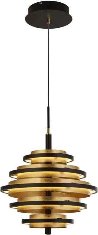 Hive Schwarz/Blattgold 5-Licht-LED-Anhänger 2700K - Searchlight