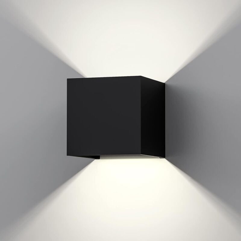 Moderne 12W LED-Wandleuchte, einstellbarer Abstrahlwinkel 3000K, IP65 wasserdicht, Aluminiumhalterung, für Flur, Wohnzim...