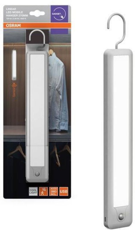 Tragbare led-lampe mit wiederaufladbarem usb-kleiderhaken ledvance - lum532030