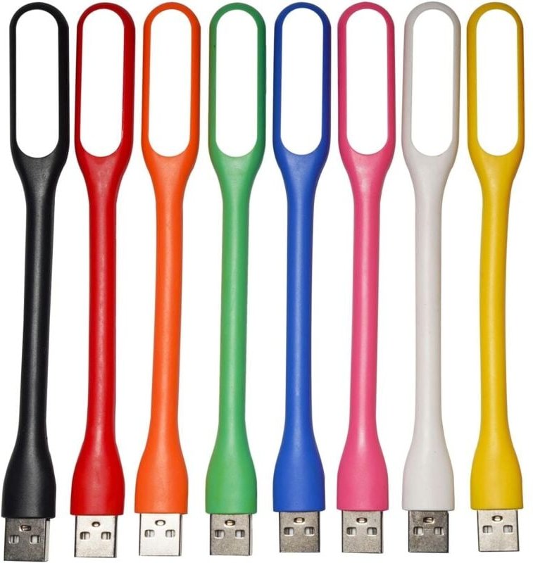 Ersandy - 8-teilige USB-LED-Lampe, flexibles Mini-USB-Licht, Tastaturlampe für Laptop/PC, USB-Leselampe, kleine Buchlamp...