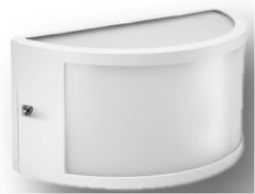 Weiße Außenwandleuchte