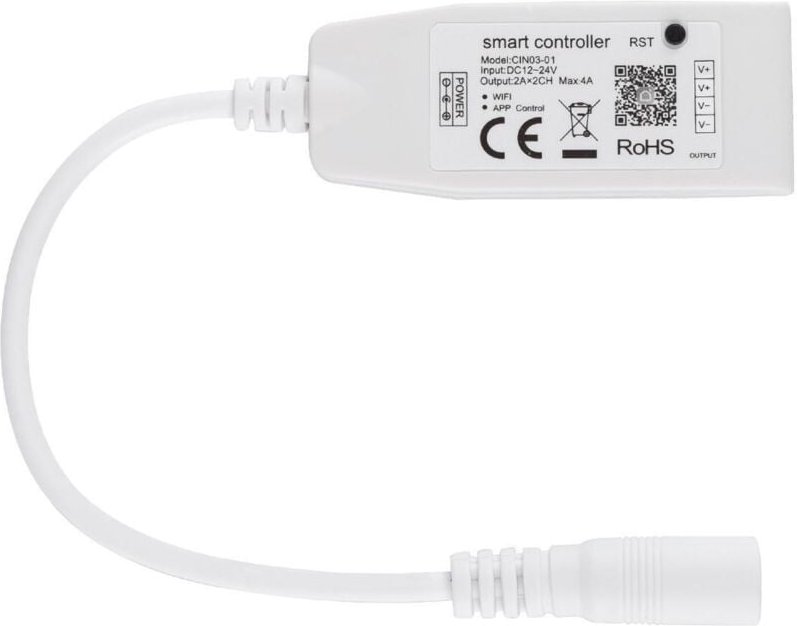 Mini-Controller WiFi LED-Streifen Einfarbig 12/24V Weiß