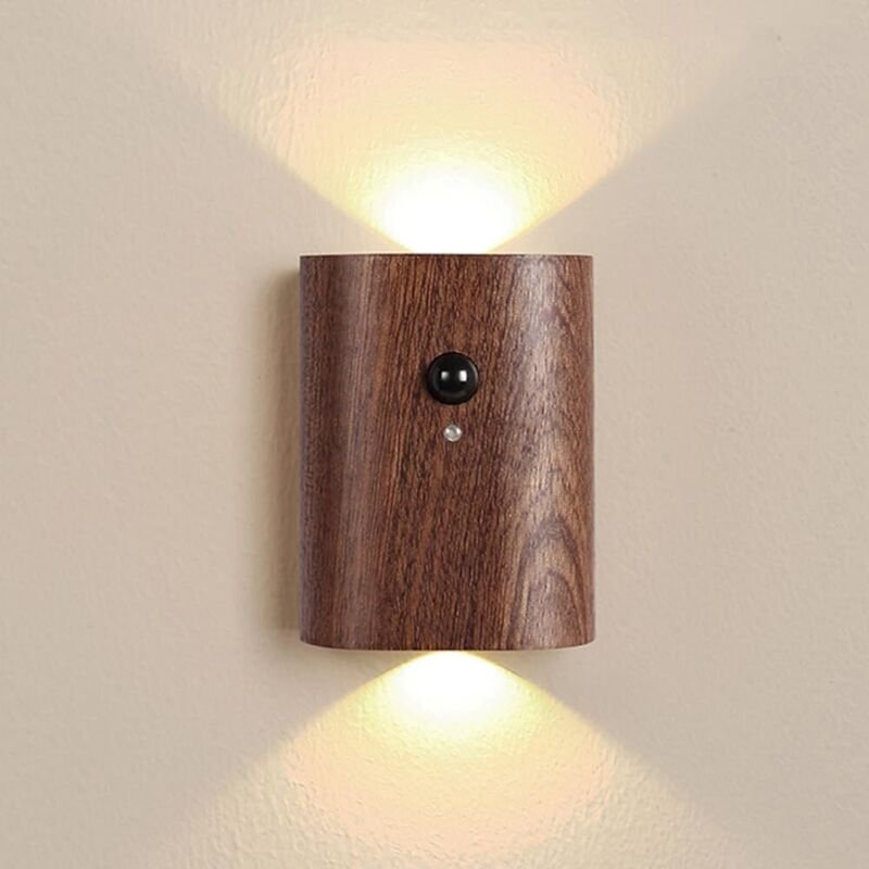 Intelligente Treppenhausbeleuchtung mit Nachtlichtfunktion – Wiederaufladbare Treppenhausleuchte mit Bewegungsmelder, 27...