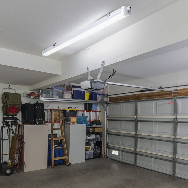 Thumbnail - Wannenleuchte Feuchtraumlampe Kellerlampe Deckenleuchte LED Garagenleuchte Hallenlampe, IP65, 48W 5760lm 6500K kaltweiß,...