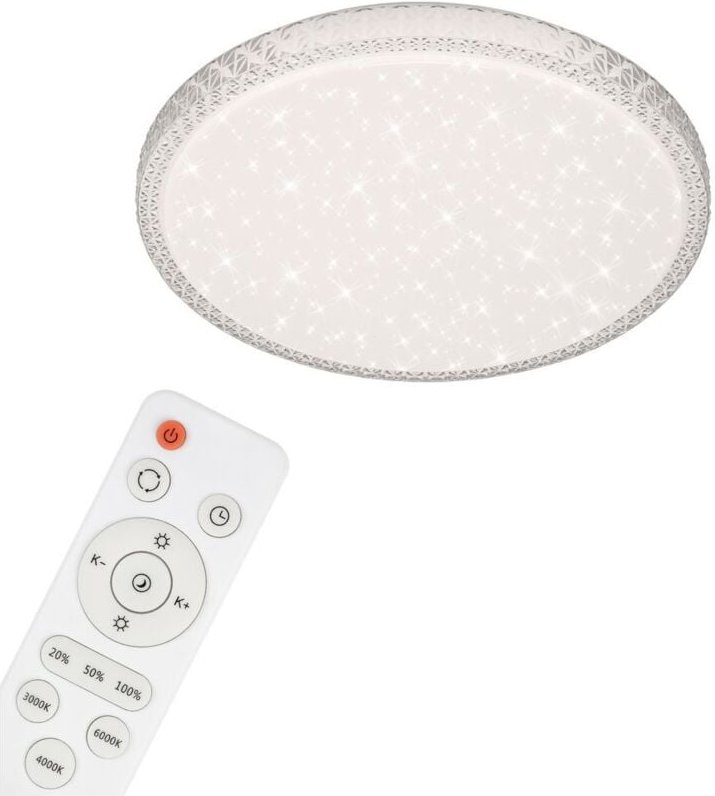 Thumbnail - Briloner - led Deckenleuchte cct Sternendekor Kristalloptik dimmbar 24W Ø39,3cm