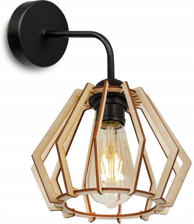 Moderne Einzigartige Holz-Led-Wandlampe