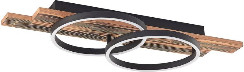 LED Deckenleuchte "Sentoa" aus Holz dimmbar für Wohnzimmer & Esszimmer von Lindby