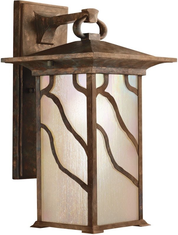 Ausgefallene Außenwandleuchte morris im antiken Laternenlook, Höhe 39cm
