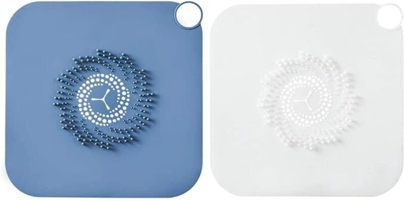 Shining House - 2er-Pack Silikon-Abflussfilter, rutschfester Duschstopper, Duschabflussstopfen, Küchenspüle, Haushaltsab...