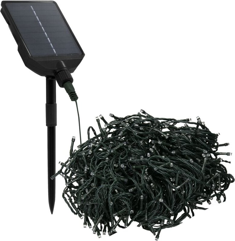 ECD Germany Solar Lichterkette Aussen 11m 560 LED Warmweiß, Weihnachtsbeleuchtung Outdoor, IP44 Wetterfest, 13 Modi & Ti...