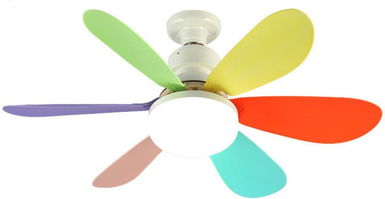 Kleiner Deckenventilator mit Beleuchtung, E27, 40 Watt, kleiner, multifunktionaler, leiser Deckenventilator für das Schl...