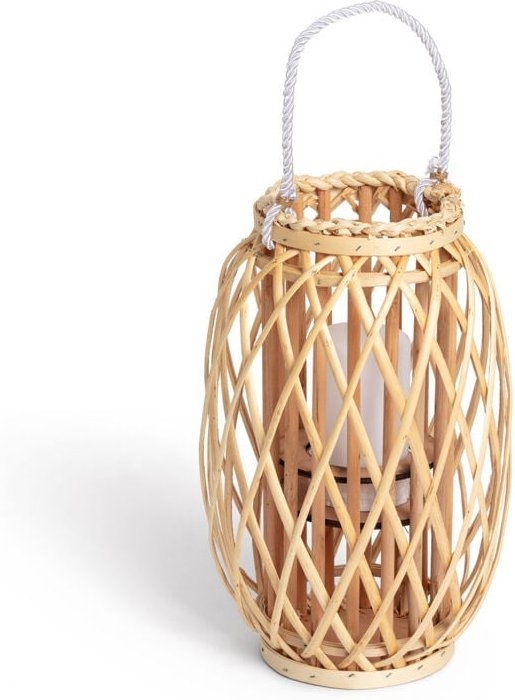 LED-Tischlampe Rattan Big Alejandría Natürlich