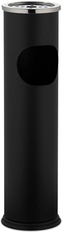 Stehender Aschenbecher mit Abfallbehälter, 56 cm, Schwarz