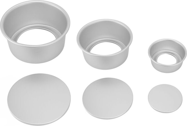 TIKATARER Flexible runde Kuchenformen, kleine Kuchenformen mit Antihaftbeschichtung und -boden, 4, 6, 8 und 8 Zoll runde...