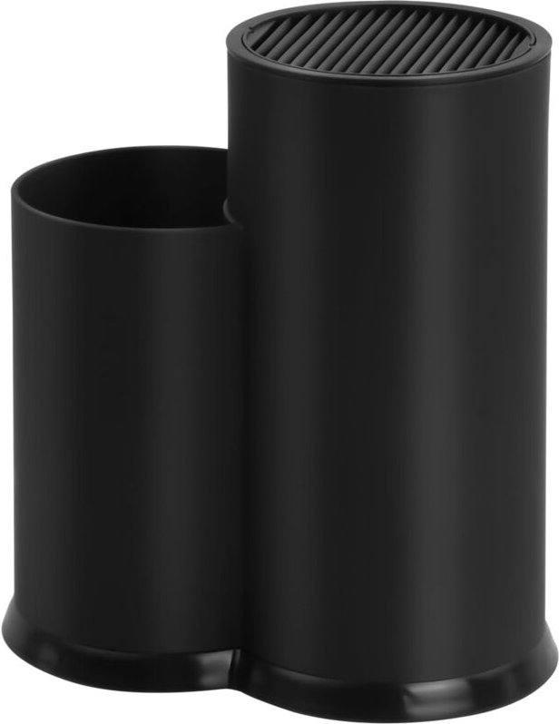 Universeller Messerblock, schwarzer Messerhalter, 2-in-1-Küchenmesserhalter, leerer Messerblock, Messerhalter mit Bestec...