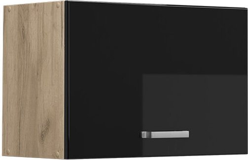 Vicco - Hängeschrank R-Line, Schwarz Hochglanz, 60 cm Flach