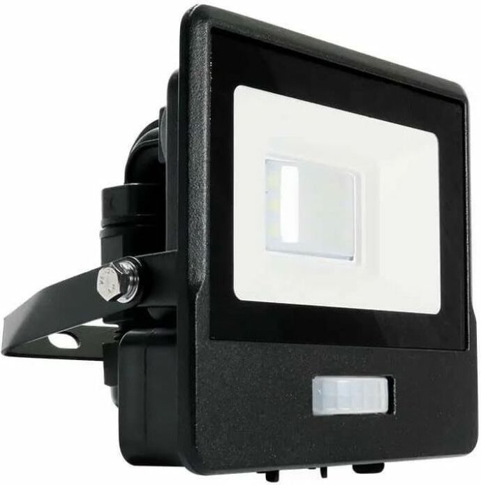 LED-Flutlichtstrahler mit PIR-Sensor - Schwarz - Samsung - IP65 - 10W - 735 Lumen - 3000K - 5 Jahre